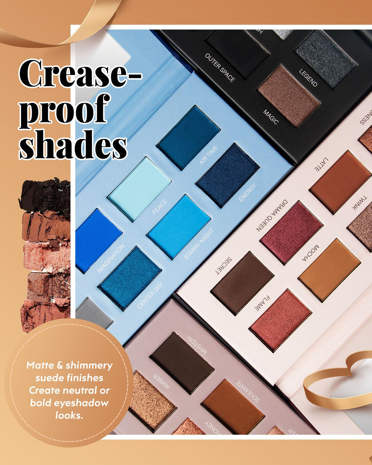 MAKI YIKA Black Red Eyeshadows Dark Red Black Grey Eye Shadows Palette