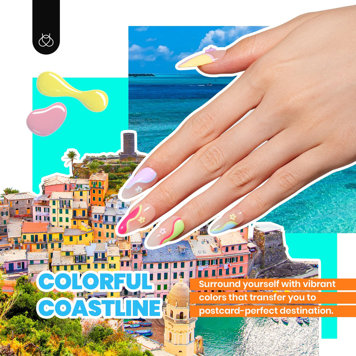 Beetles Gel Nail Polish Kit with U V Light - 80Pcs 55 Colors Gel Nail Kit