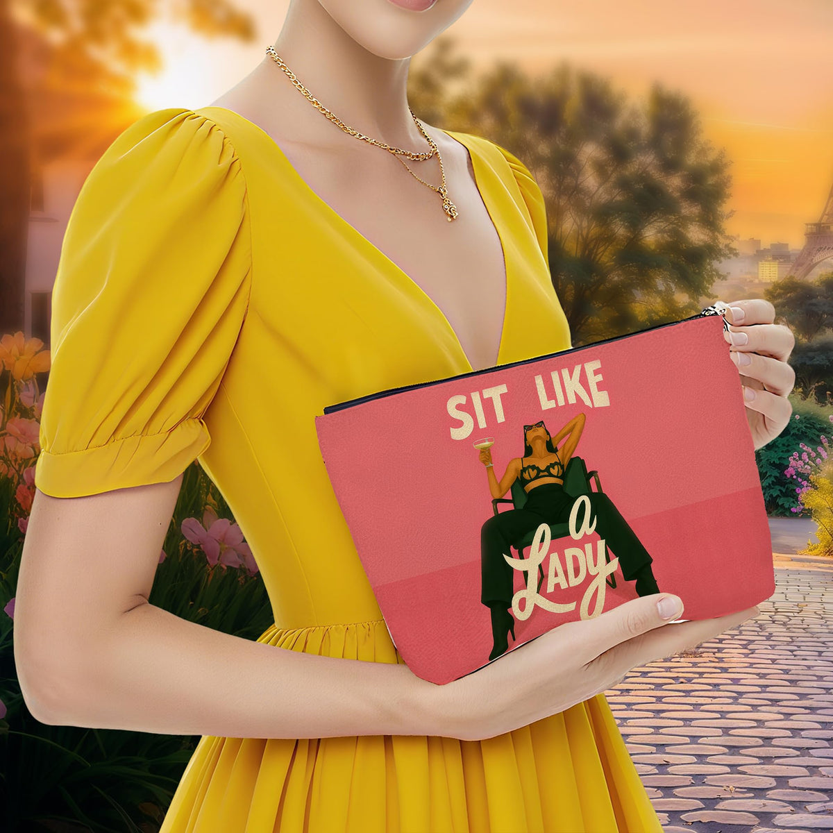 Retro Pinup Makeup Bag for Women, Vintage Pop Art Cosmetic Pouch, Sassy Funny Gifts for Girls, Bold Sarcastic Toiletry Bag, Unique Present