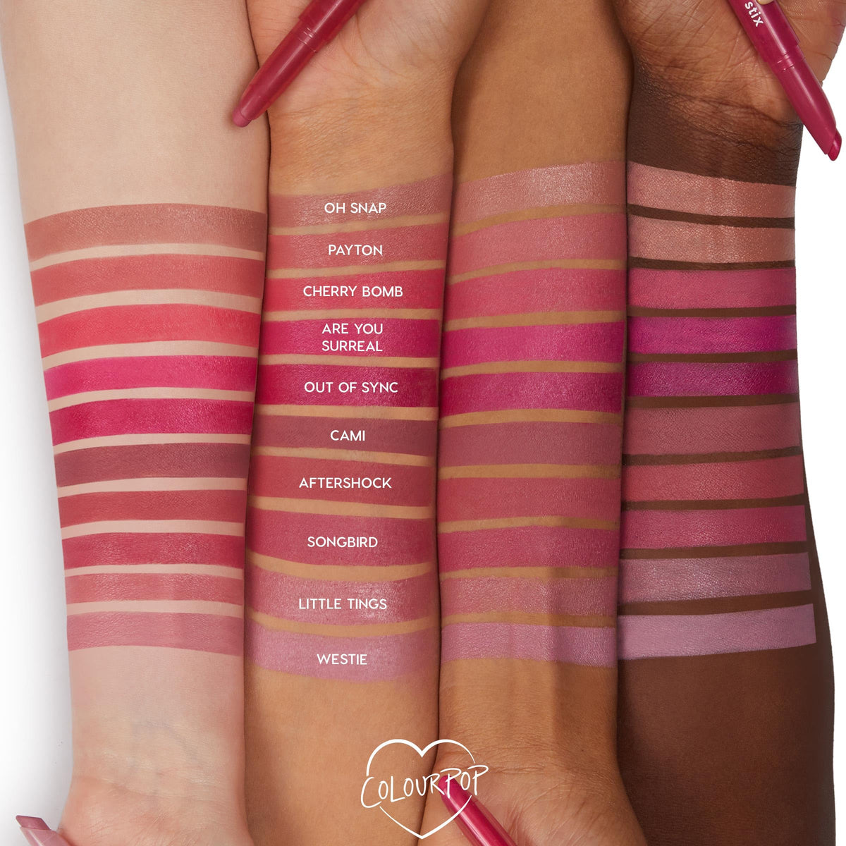 ColourPop Lippie Stix Vault - Includes 10 Nude Lipstick Shades in Matte, Matte X, Crème and Blur Finishes - Infused with a Nourishing, Non-Drying Formula - In The Nude (3.05 oz)