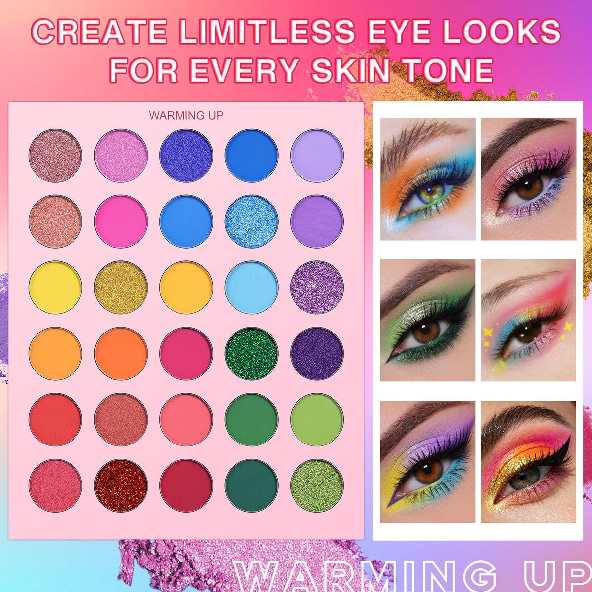 UCANBE 86 Colors Nude Eyeshadow Palette with 15pcs Makeup Brushes Set, Matte Glitter Long Lasting Highly Pigmented Waterproof Colorful Eye Shadow Contour Blush Powder Highlighter All in One