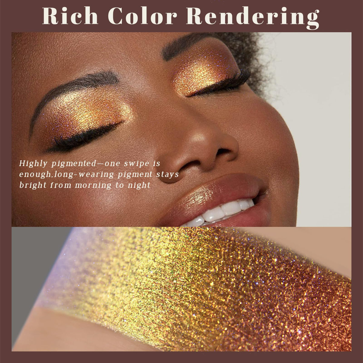 Noerrors Duochrome Plum Mauve Green Blue Glitter Eyeshadow Palette, Holographic Chameleon Rich Color Shimmer Metallic Eye Shadow, Color Shift Sparkle Iridescent Eye Brightener Fairy Makeup for Rave#02