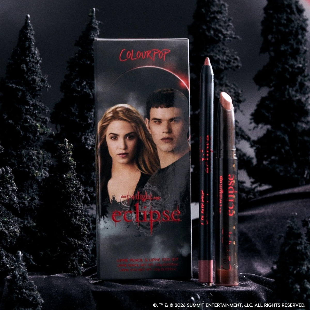 Colourpop x The Twilight Saga Eclipse Lip Kit - Warm Burgundy Brown Lip Combo with Lippie Stix Lipstick + Lippie Pencil - Long Lasting, Ultra-Pigmented Cream Finish - New Love (2 Count)