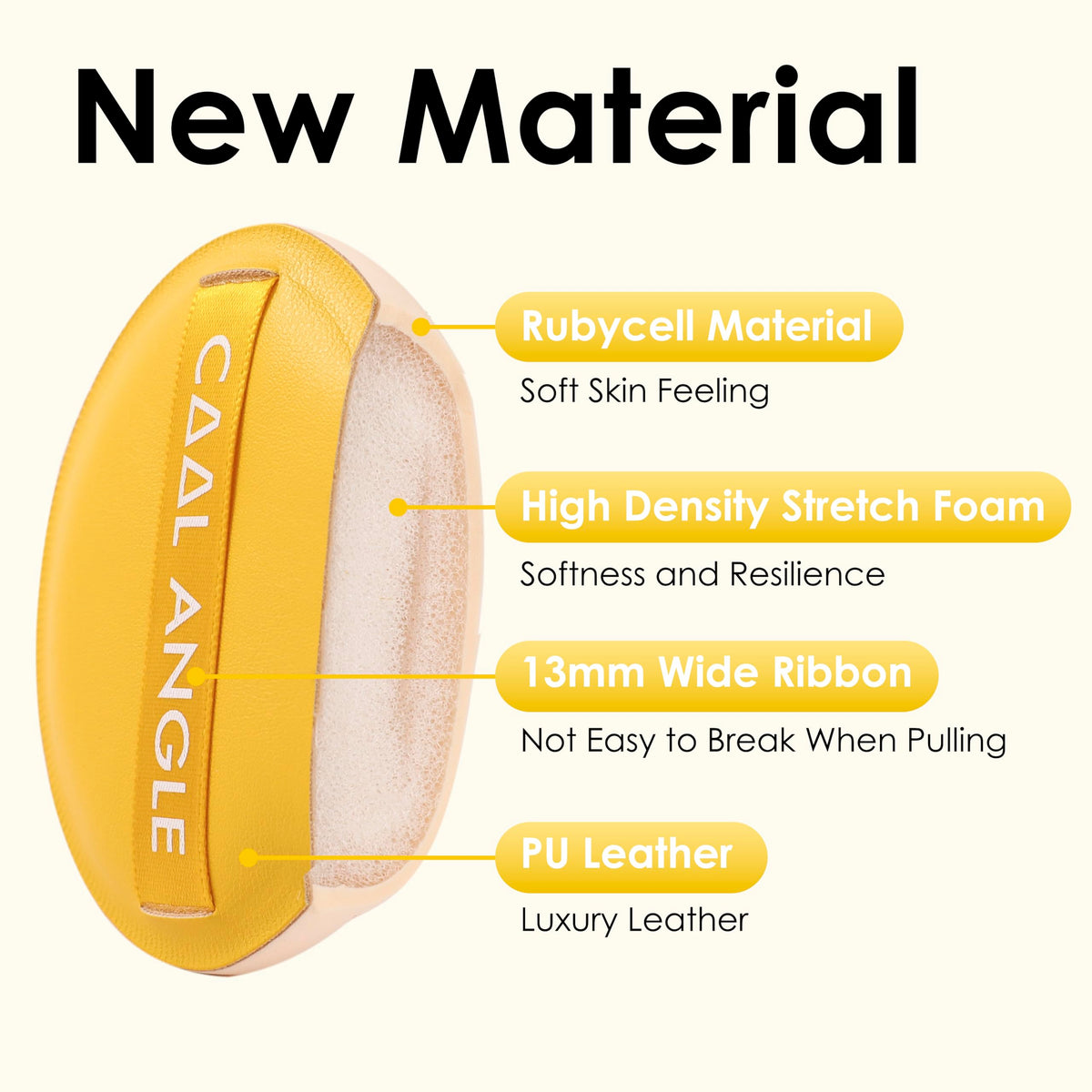 COOL-ANGLE Makeup Blender Sponges, Latex-Free, 5Pcs Medium Green