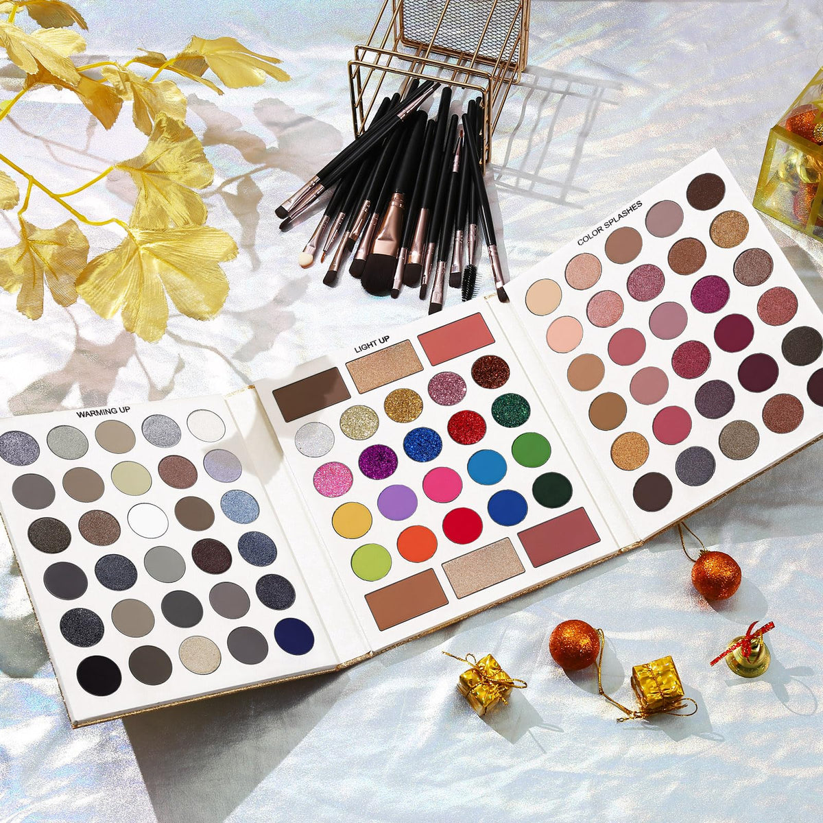UCANBE 86 Colors Nude Eyeshadow Palette with 15pcs Makeup Brushes Set, Matte Glitter Long Lasting Highly Pigmented Waterproof Colorful Eye Shadow Contour Blush Powder Highlighter All in One