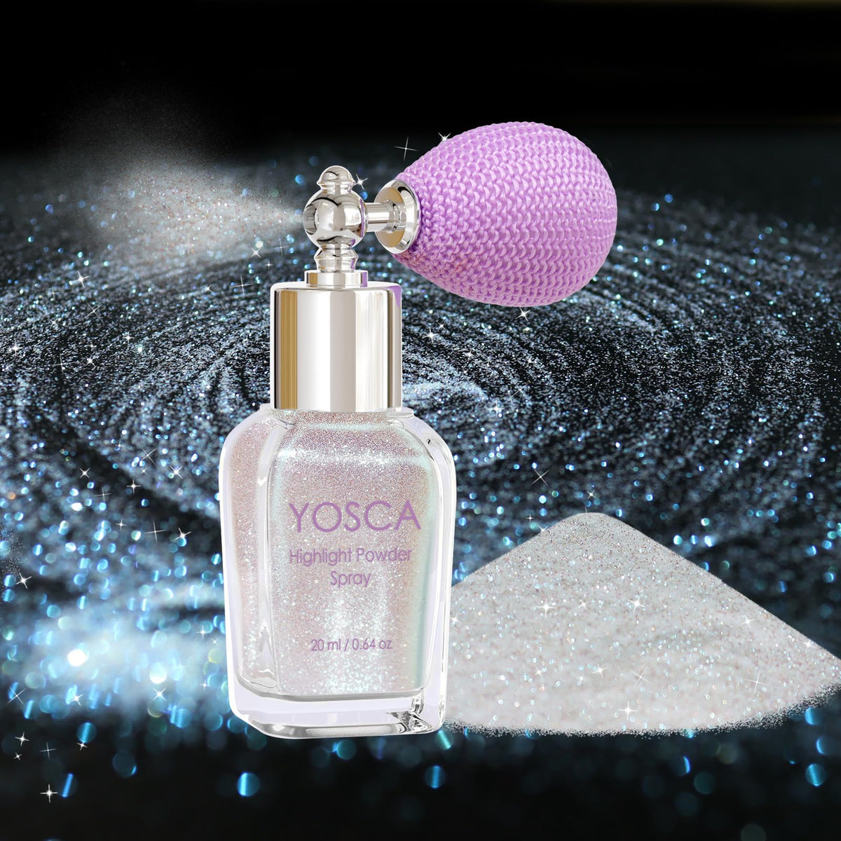 Yosca Body Glitter Spray, 30ML Holographic Body Shimmer Powder Hair Spray