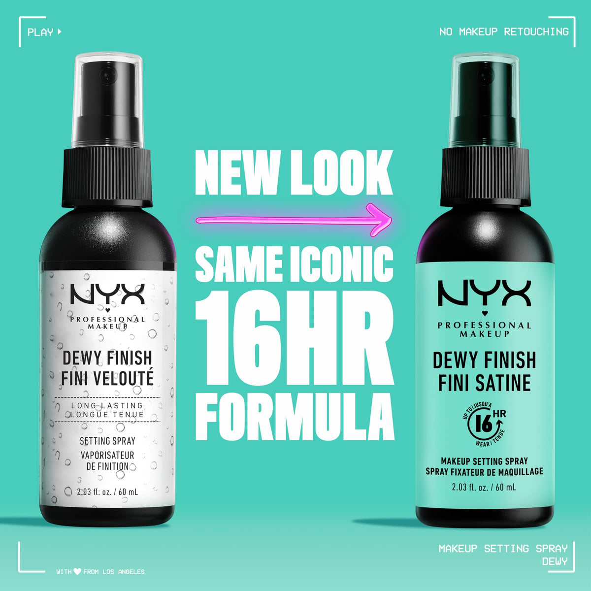 NYX PROFESSIONAL MAKEUP Makeup Setting Spray - Matte Finish, Long-Lasting Face Mist for up to 16HR Wear, Vegan Formula