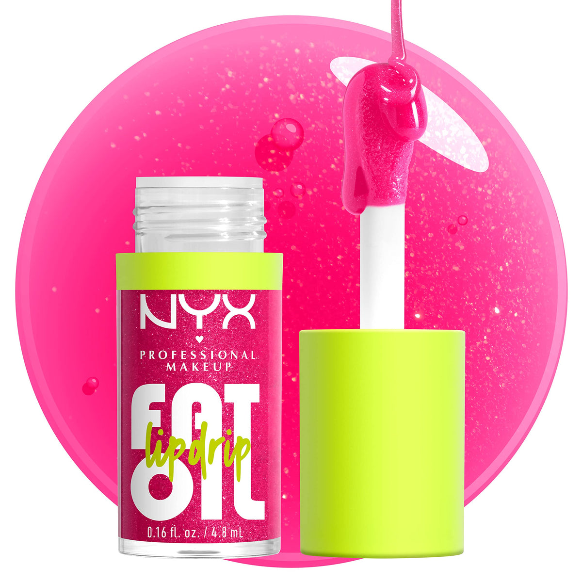 NYX PROFESSIONAL MAKEUP Fat Oil Lip Drip, Moisturizing Lip Oil Gloss, Vegan Tinted Formula, Up to 12 HR Hydration - Missed Call (Sheer Pink)