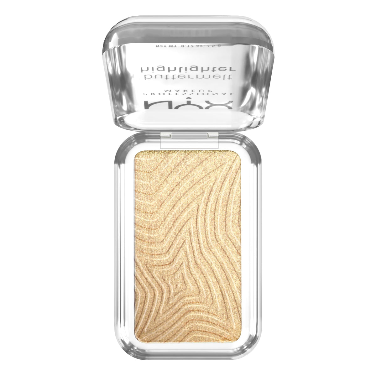 NYX PROFESSIONAL MAKEUP Buttermelt Highlighter, Powder Highlighter Makeup, With Up to 12H Wear and High Impact Glow - 05 Bright and Butta (Light Champagne)