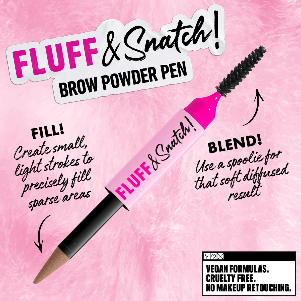 NYX PROFESSIONAL MAKEUP Fluff & Snatch Brow Powder Pen, Cream To Powder Eyebrow Pen For Soft, Defined Brows, Smudge and Transfer-Resistant Formula - Espresso
