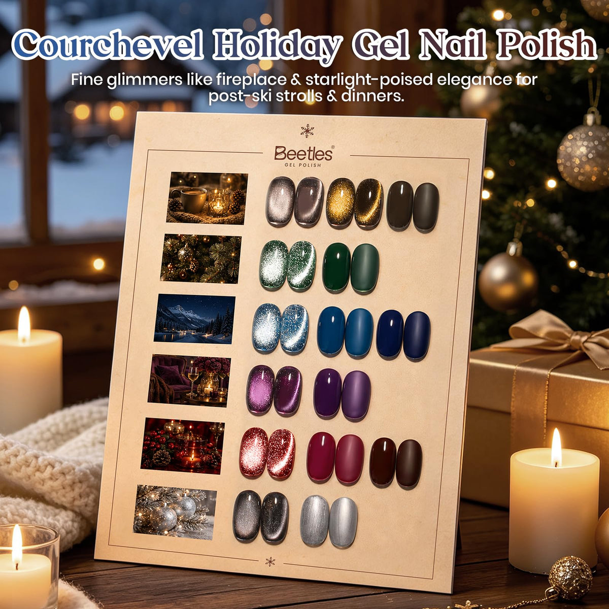 Beetles Gel Nail Polish Set, 63 PCS 55 Colors Gel Polish Kit with Base Coat