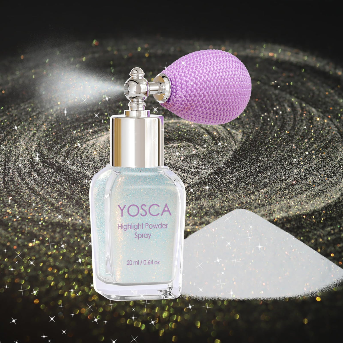 Yosca Body Glitter Spray, 30ML Holographic Body Shimmer Powder Hair Spray