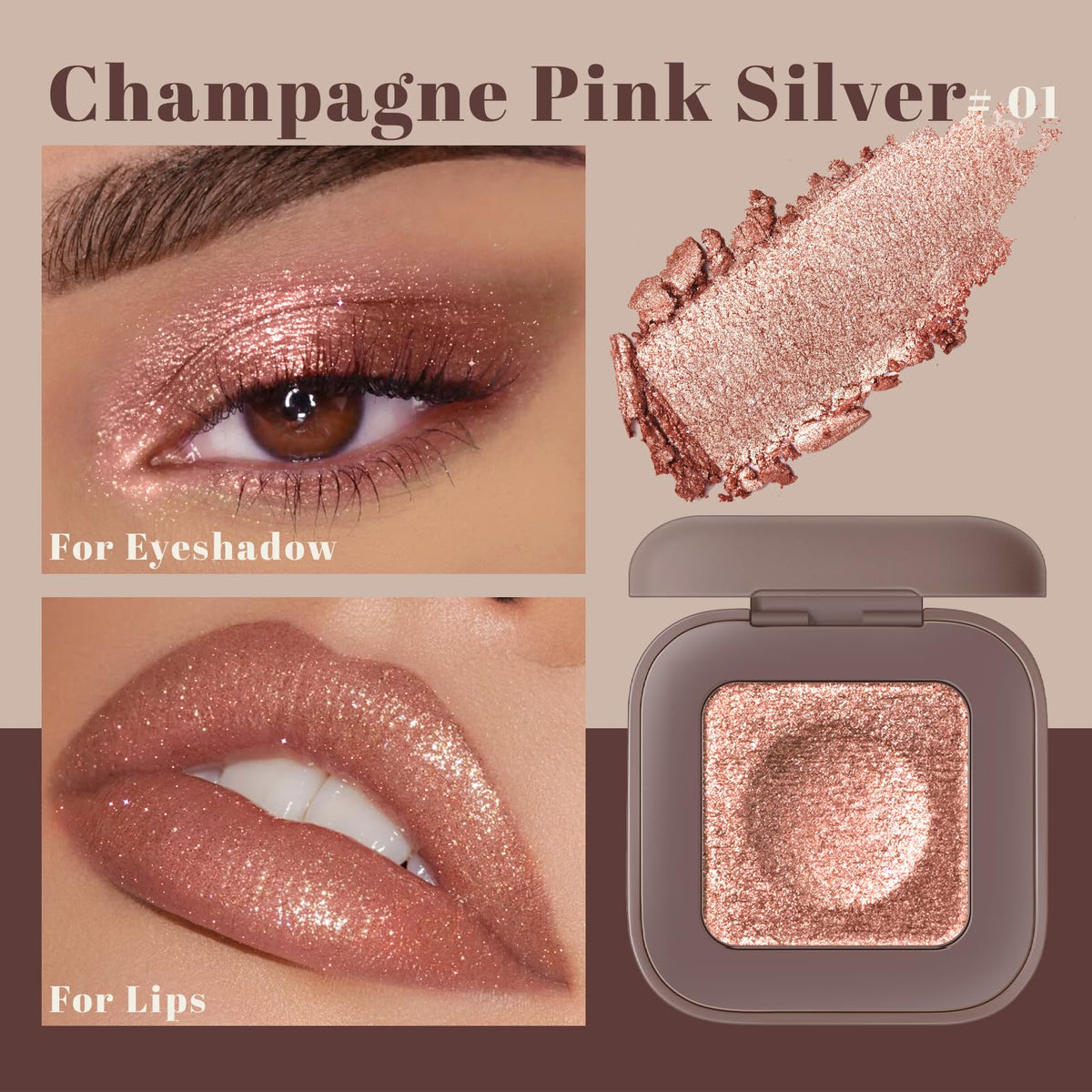 Noerrors Duochrome Plum Mauve Green Blue Glitter Eyeshadow Palette, Holographic Chameleon Rich Color Shimmer Metallic Eye Shadow, Color Shift Sparkle Iridescent Eye Brightener Fairy Makeup for Rave#02