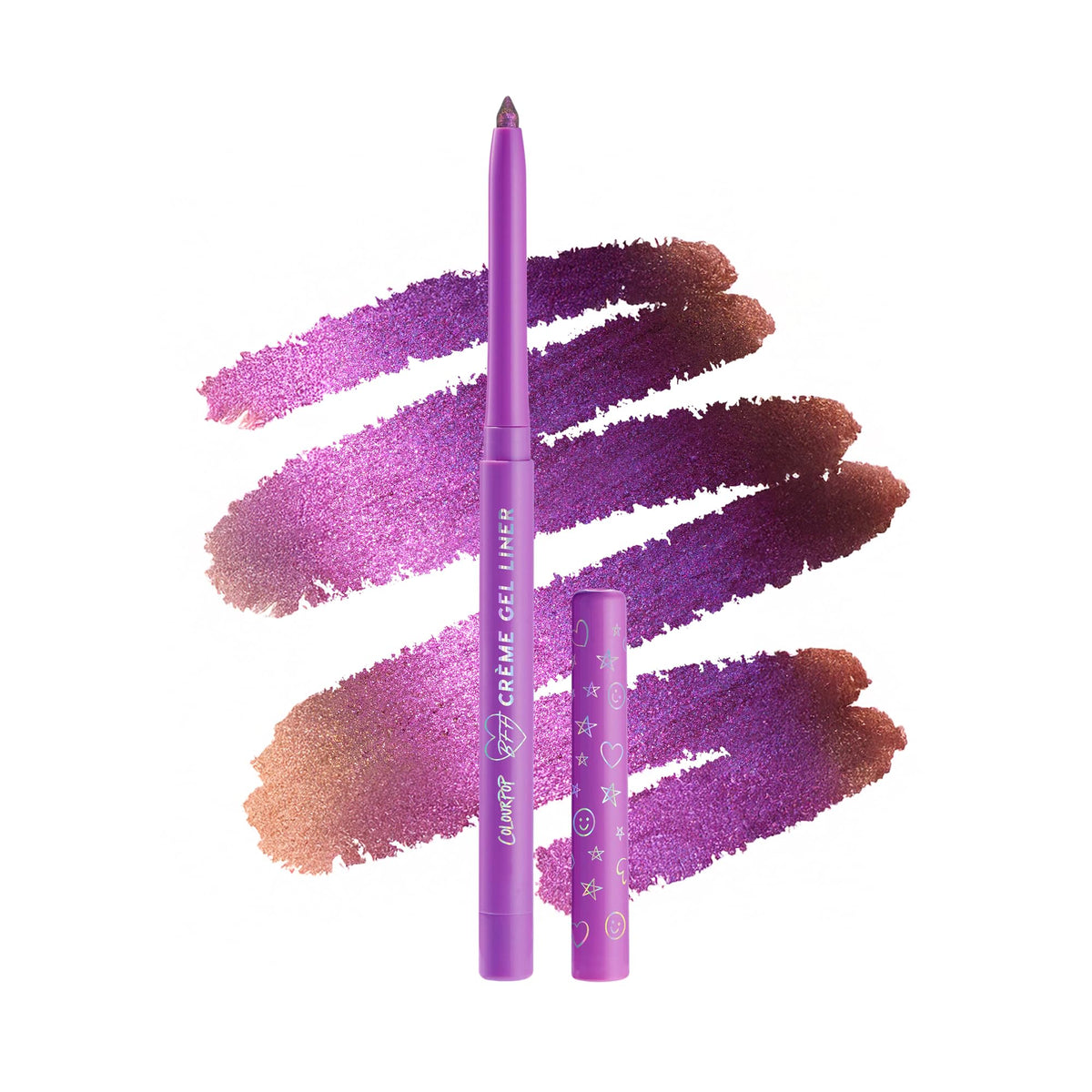 ColourPop Crème Gel Waterproof Chrome Eyeliner - 18HR Wear, Ultra-Pigmented Eyeliner Pencil with Matte & Metallic Finishes - Smudge-Proof, Vegan & Cruelty-Free - Power Trip (0.01 oz)