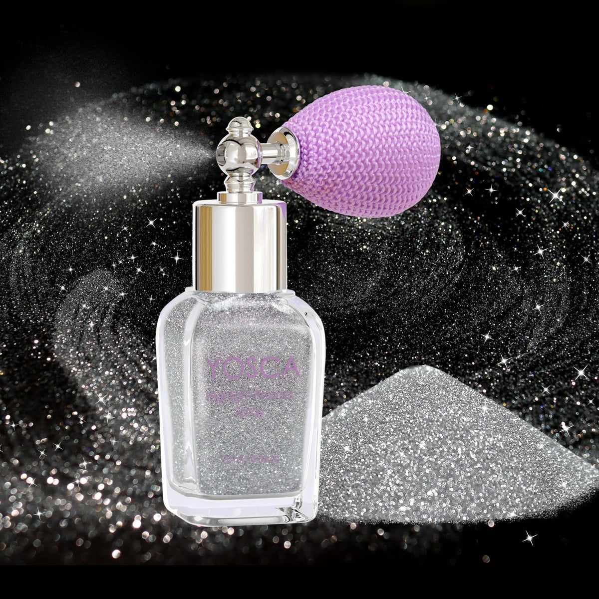 Yosca Body Glitter Spray, 30ML Holographic Body Shimmer Powder Hair Spray
