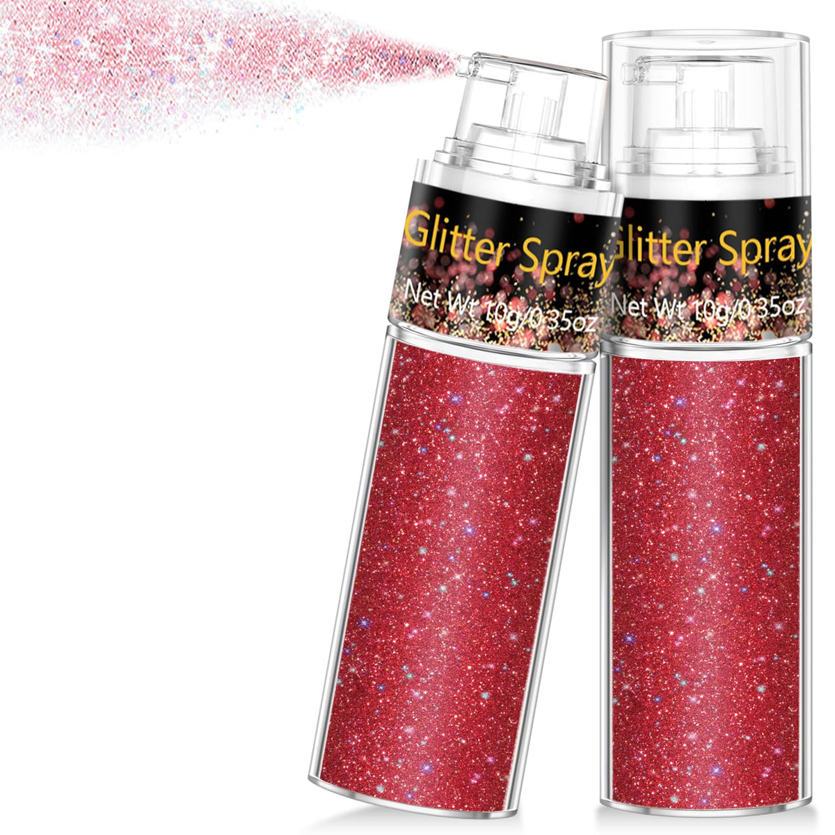 Scarman Hair and Body Glitter Spray, 1PC Glint-Rainbow Hairspray Powder