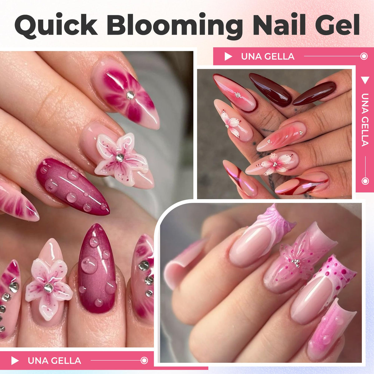 UNA GELLA Solid Nail Glue Super Strong for Press On Nails & Nail Tips 15g