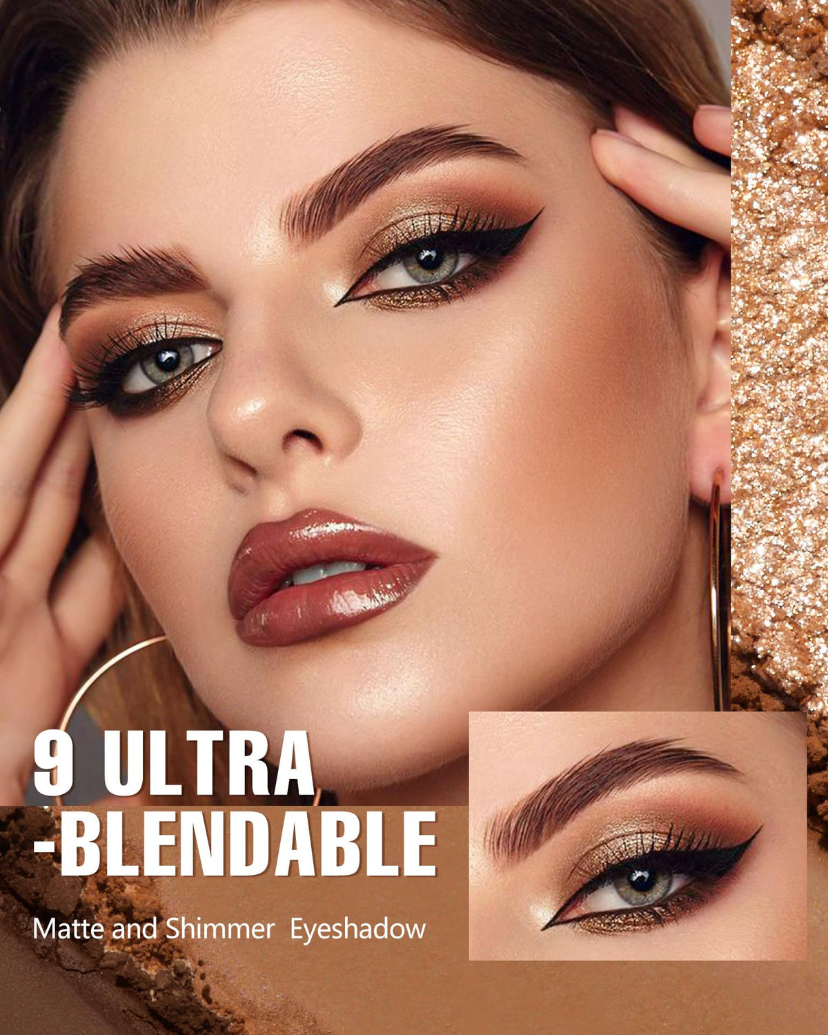MAKI YIKA Black Red Eyeshadows Dark Red Black Grey Eye Shadows Palette
