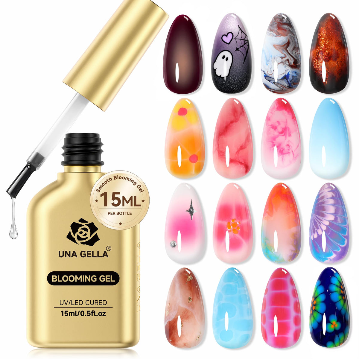 UNA GELLA Solid Nail Glue Super Strong for Press On Nails & Nail Tips 15g