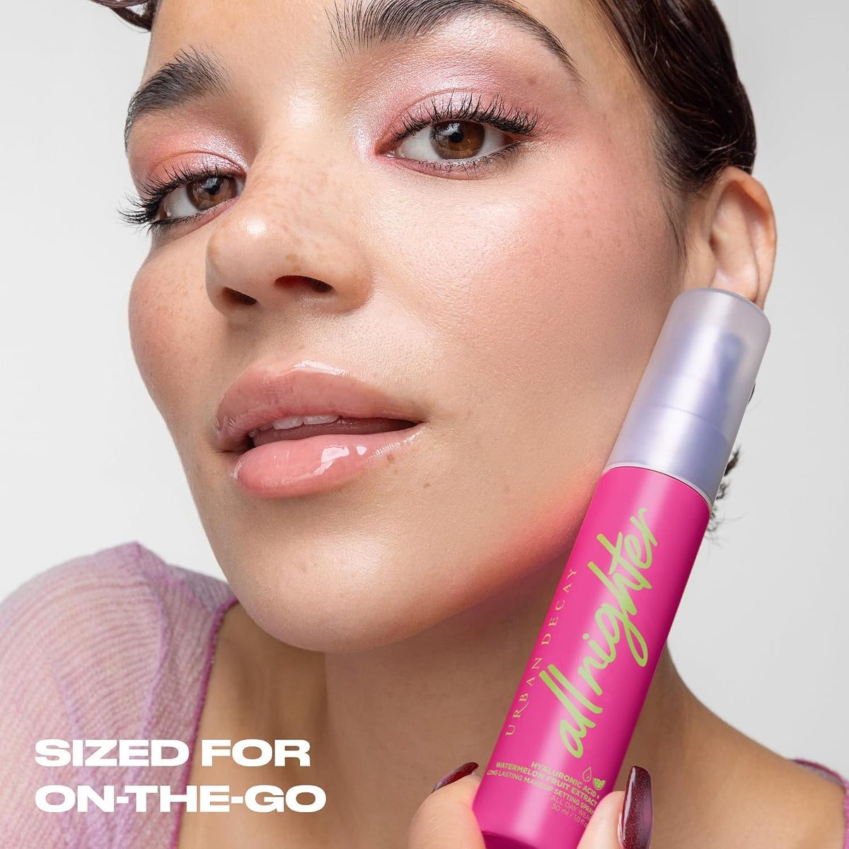 Urban Decay All Nighter Hyaluronic Acid Waterproof Dewy Setting Spray for Face, Hydrated Finish, Long-lasting, Smudge-proof & Transfer-resistant Makeup, Oil-free