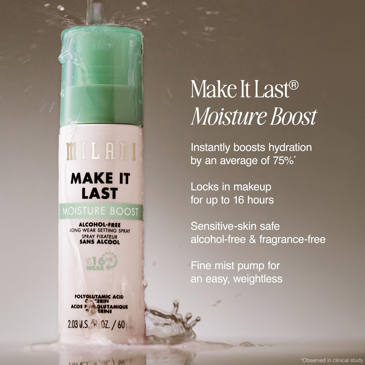 Milani Make It Last Microfine Mist Setting Spray for Makeup - 16 Hour Wear