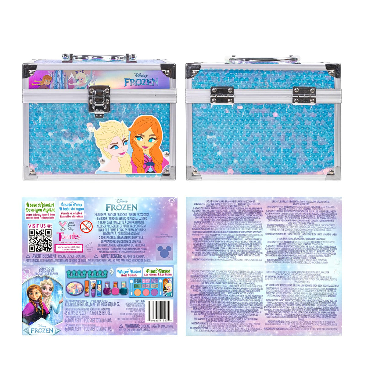Hello Kitty Train Case Beauty Set with Washable Makeup, Ages 3+