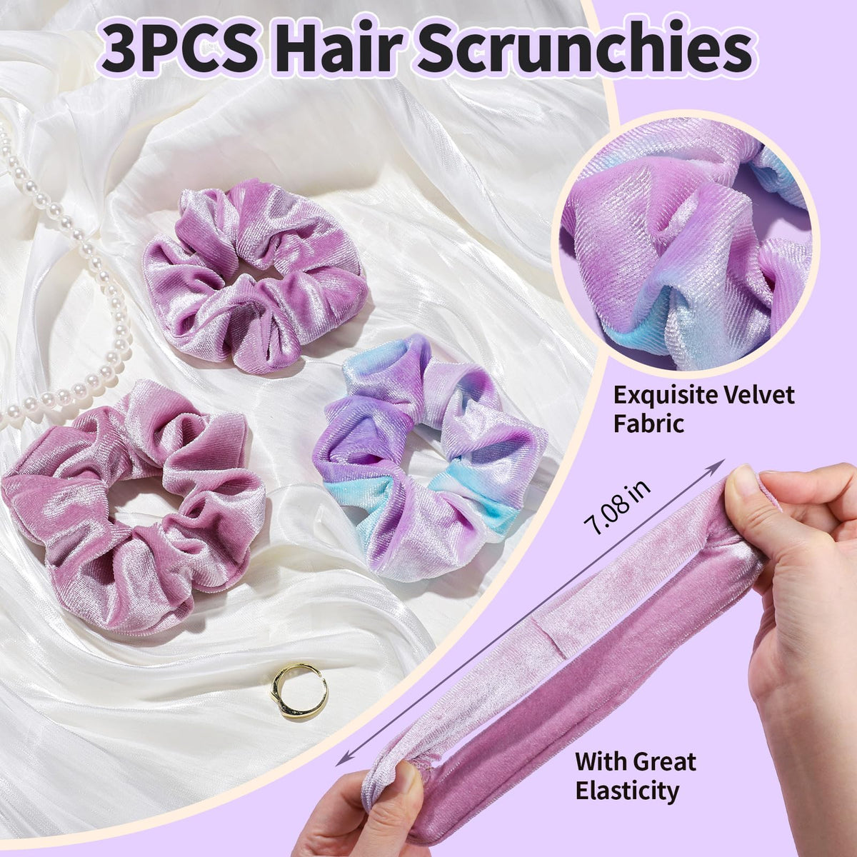 LEOBRO Spa Headband, 6pcs Makeup Headbands and Hair Scrunchies, Bow Skin Care Headband for Washing Face for Teen Girls Women, Easter Basket Valentines Christmas Gift for Girls, Black & White & Gray