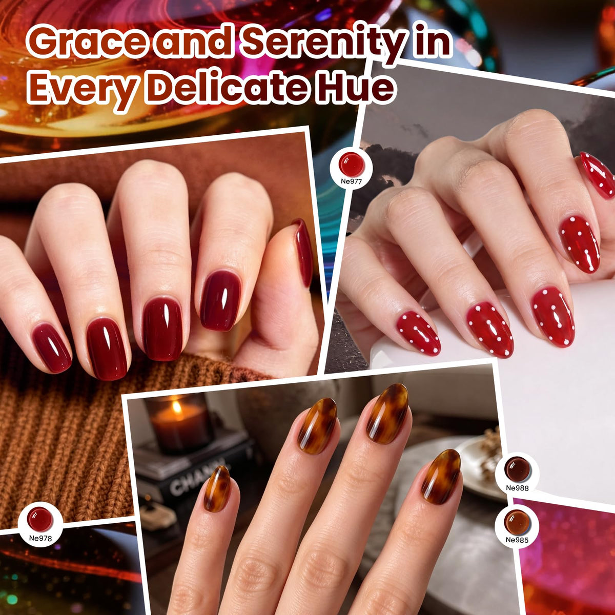 Beetles Cat Eye Gel Nail Polish Set, 36 Colors Magnetic Fall Gel Polish Kit