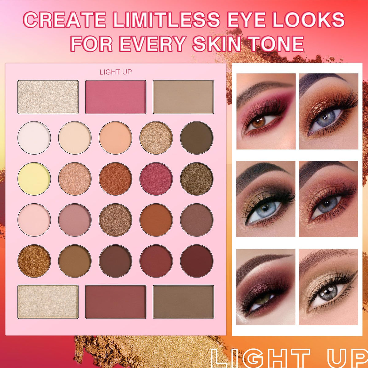 UCANBE 86 Colors Nude Eyeshadow Palette with 15pcs Makeup Brushes Set, Matte Glitter Long Lasting Highly Pigmented Waterproof Colorful Eye Shadow Contour Blush Powder Highlighter All in One