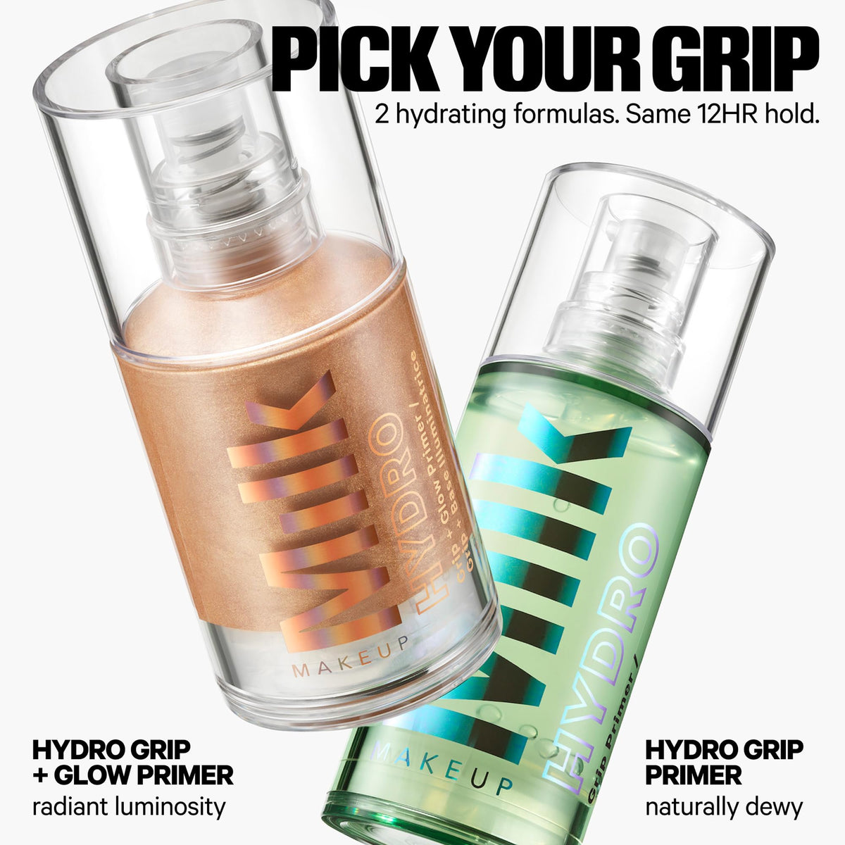 Milk Makeup Hydro Grip Primer with Hyaluronic Acid + Niacinamide – Hydrating Face Primer Grips Makeup for Up to 12 Hours – Silicone-Free, Lightweight Gel with Dewy Finish