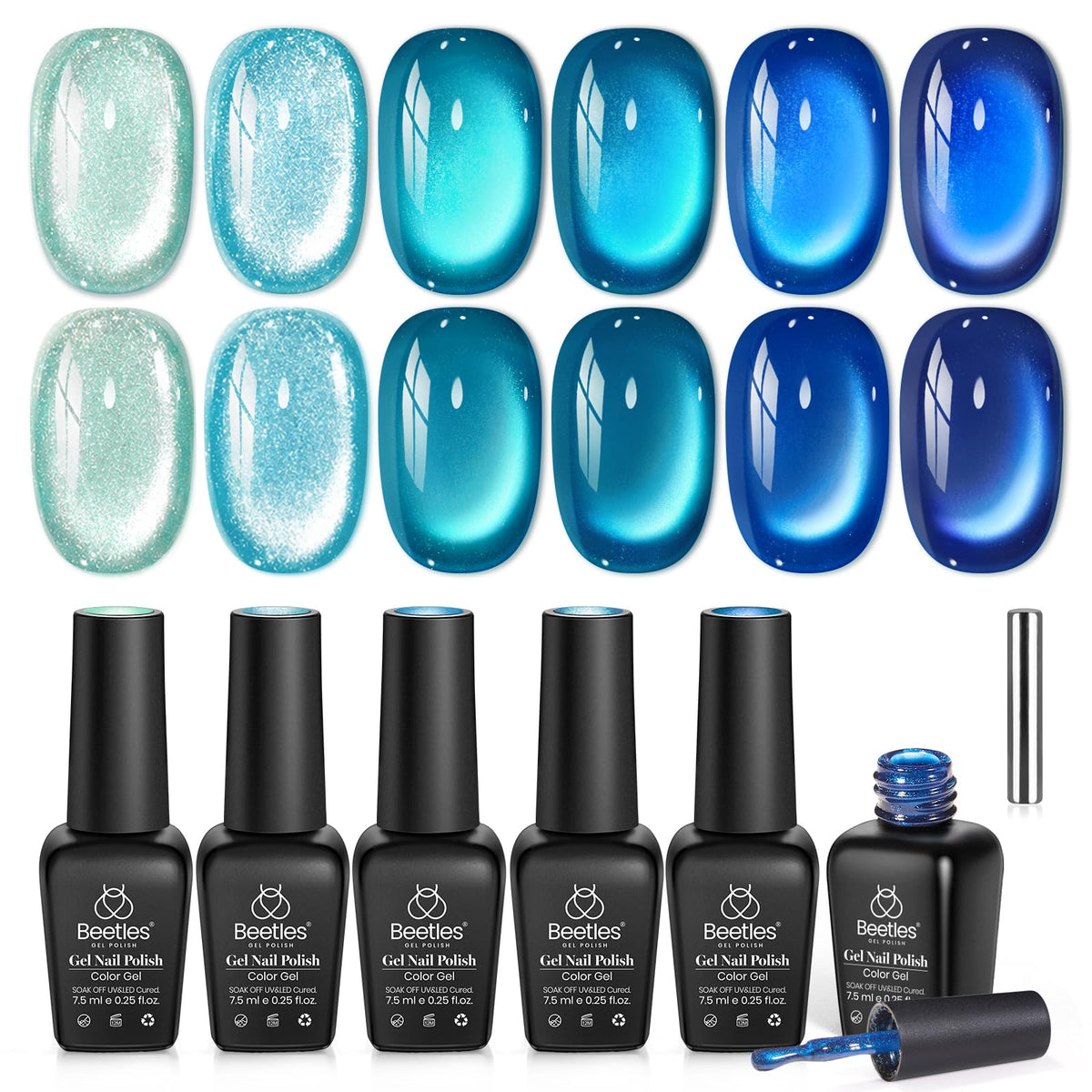 beetles Gel Polish Whispers of Love Jelly Gel Nail Polish Set, 6 Colors
