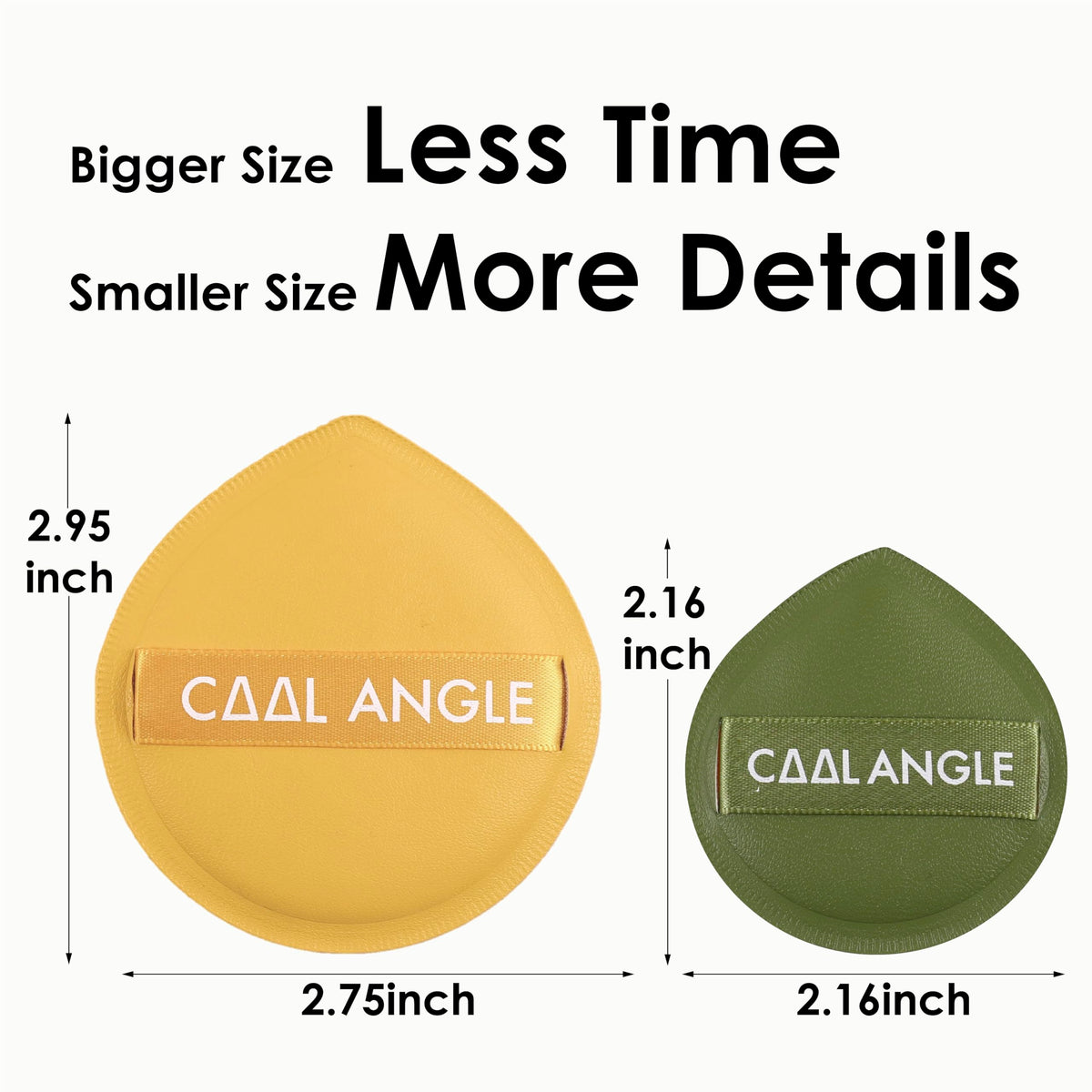 COOL-ANGLE Makeup Blender Sponges, Latex-Free, 5Pcs Medium Green