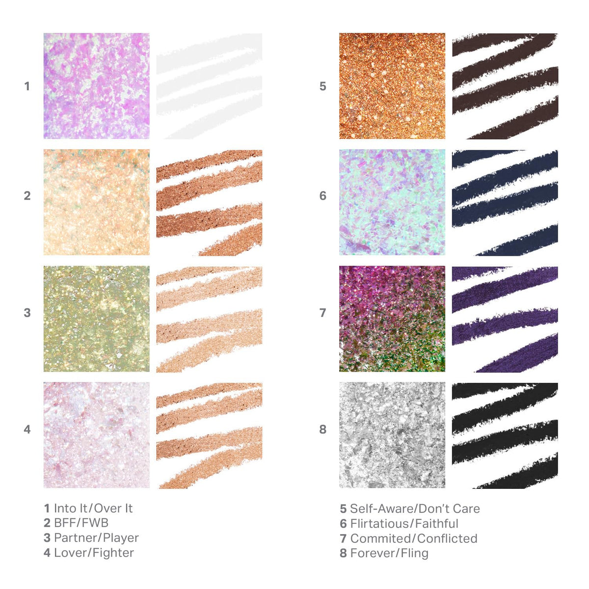 Morphe Mixed Signals Dual-Ended Eyeshadow Stick - Cream Eyeshadow Pigment & Chrome Liquid Flakes for Bold, Layered Eye Makeup Looks - Committed/Conflicted (0.028 oz)