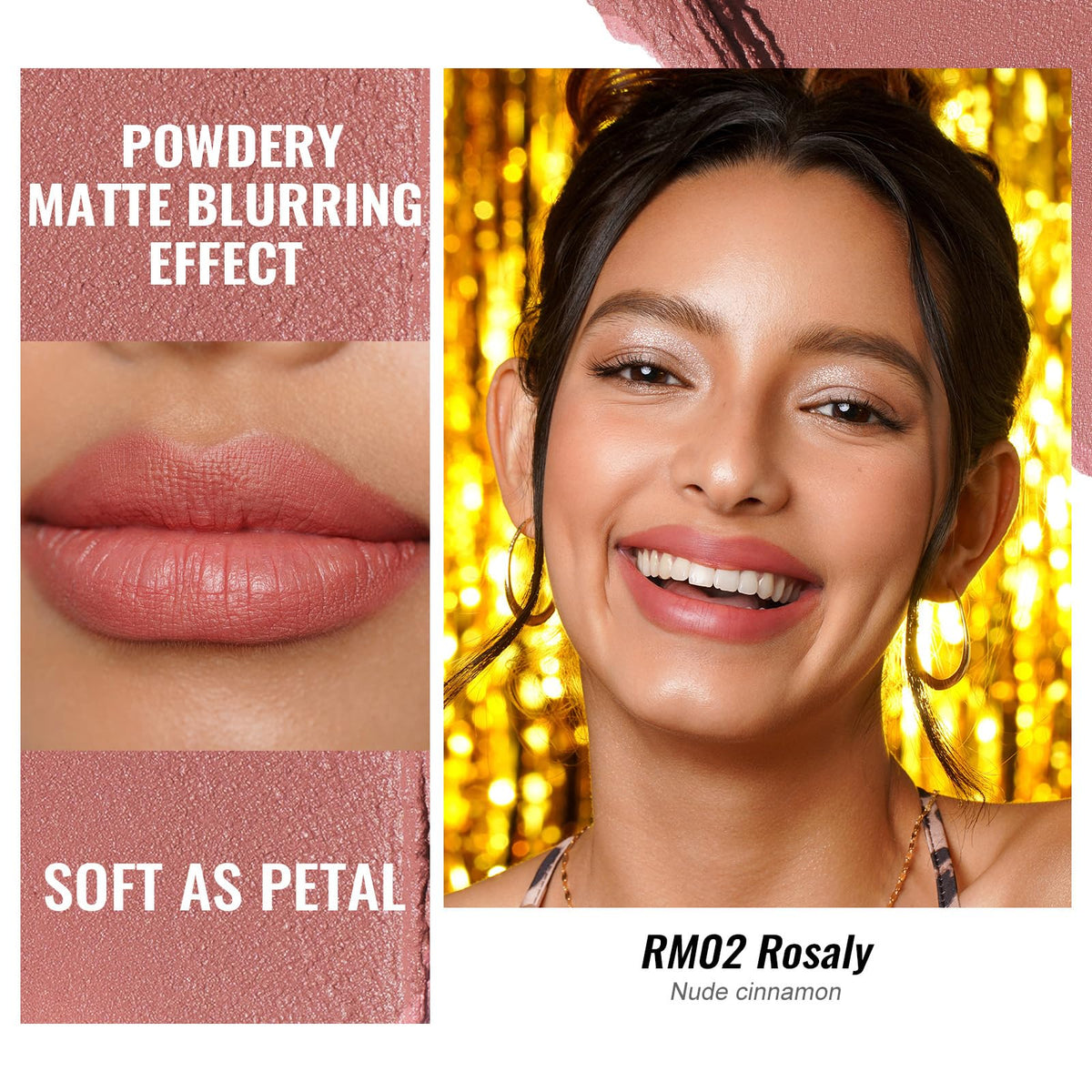 Oulac Red Matte Lipsticks for Women, Silky Velvet Matte Lipstick, Terracotta High Impact Lip Color, Soft Smooth Texture, Not Dry Lightweight Formula Infused with Vitamin E, RM06