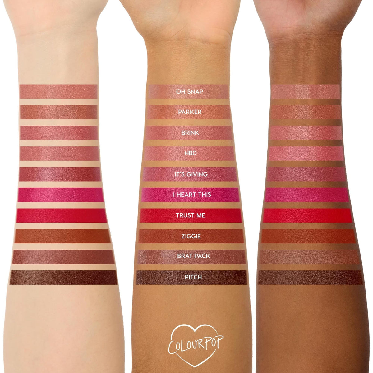 ColourPop Lippie Stix Vault - Includes 10 Nude Lipstick Shades in Matte, Matte X, Crème and Blur Finishes - Infused with a Nourishing, Non-Drying Formula - In The Nude (3.05 oz)