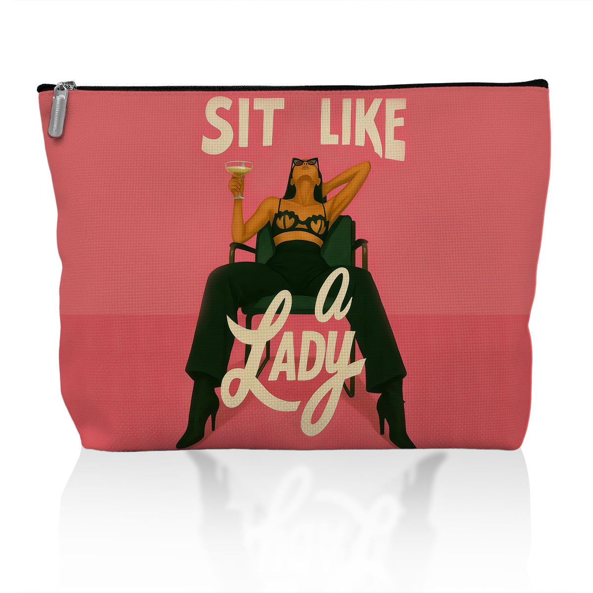 Retro Pinup Makeup Bag for Women, Vintage Pop Art Cosmetic Pouch, Sassy Funny Gifts for Girls, Bold Sarcastic Toiletry Bag, Unique Present