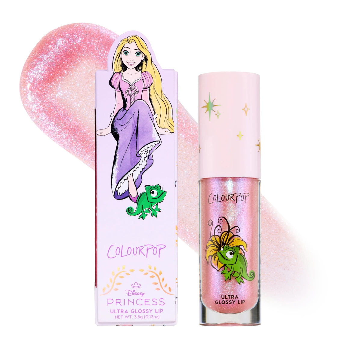 ColourPop x Disney Princess Ultra Glossy Lip Gloss - High-Shine, Non-Sticky & Hydrating Lip Gloss - Infused with Hyaluronic Acid, Kakadu Plum & Cherry - Rosy Pink, Mademoiselle Belle (0.24 Fl oz)