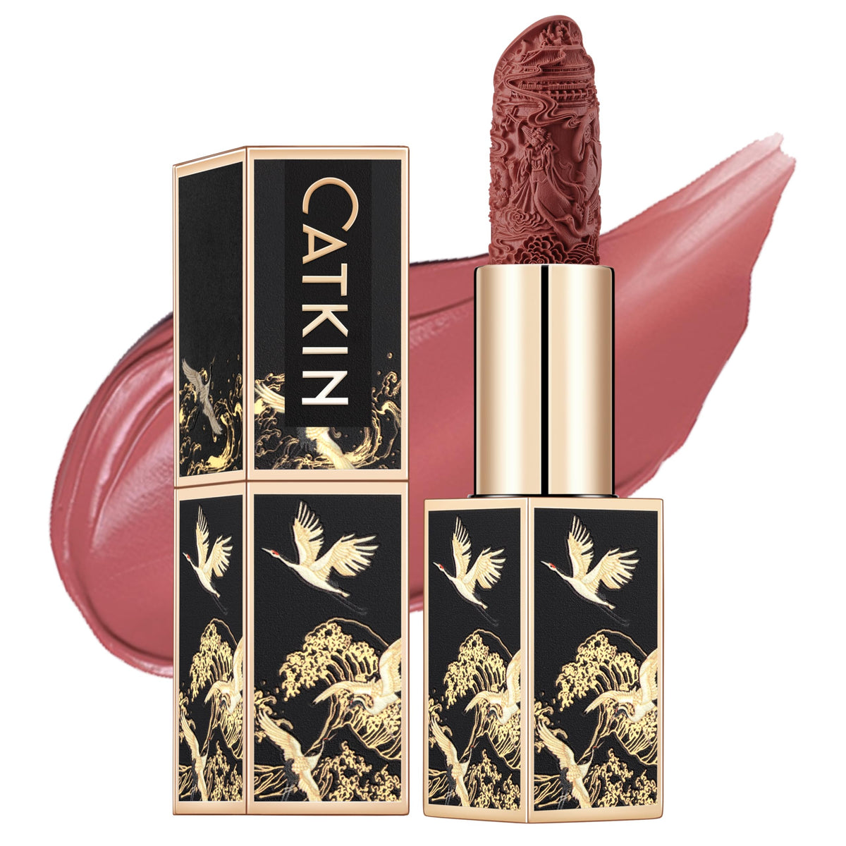 Catkin Semi-Matte Lipstick Hydrating High Impact Color Infused with Vitamin E and Avocado Oil Smooth Soft Texture Long Lasting Matte Finish 129