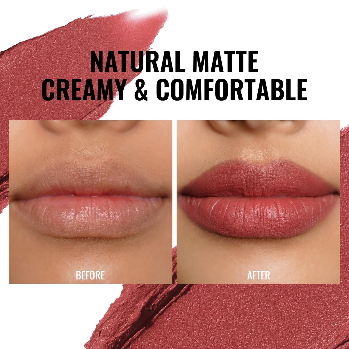 Oulac Red Matte Lipsticks for Women, Silky Velvet Matte Lipstick, Terracotta High Impact Lip Color, Soft Smooth Texture, Not Dry Lightweight Formula Infused with Vitamin E, RM06