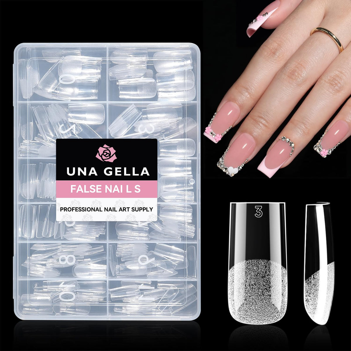 UNA GELLA Solid Nail Glue Super Strong for Press On Nails & Nail Tips 15g