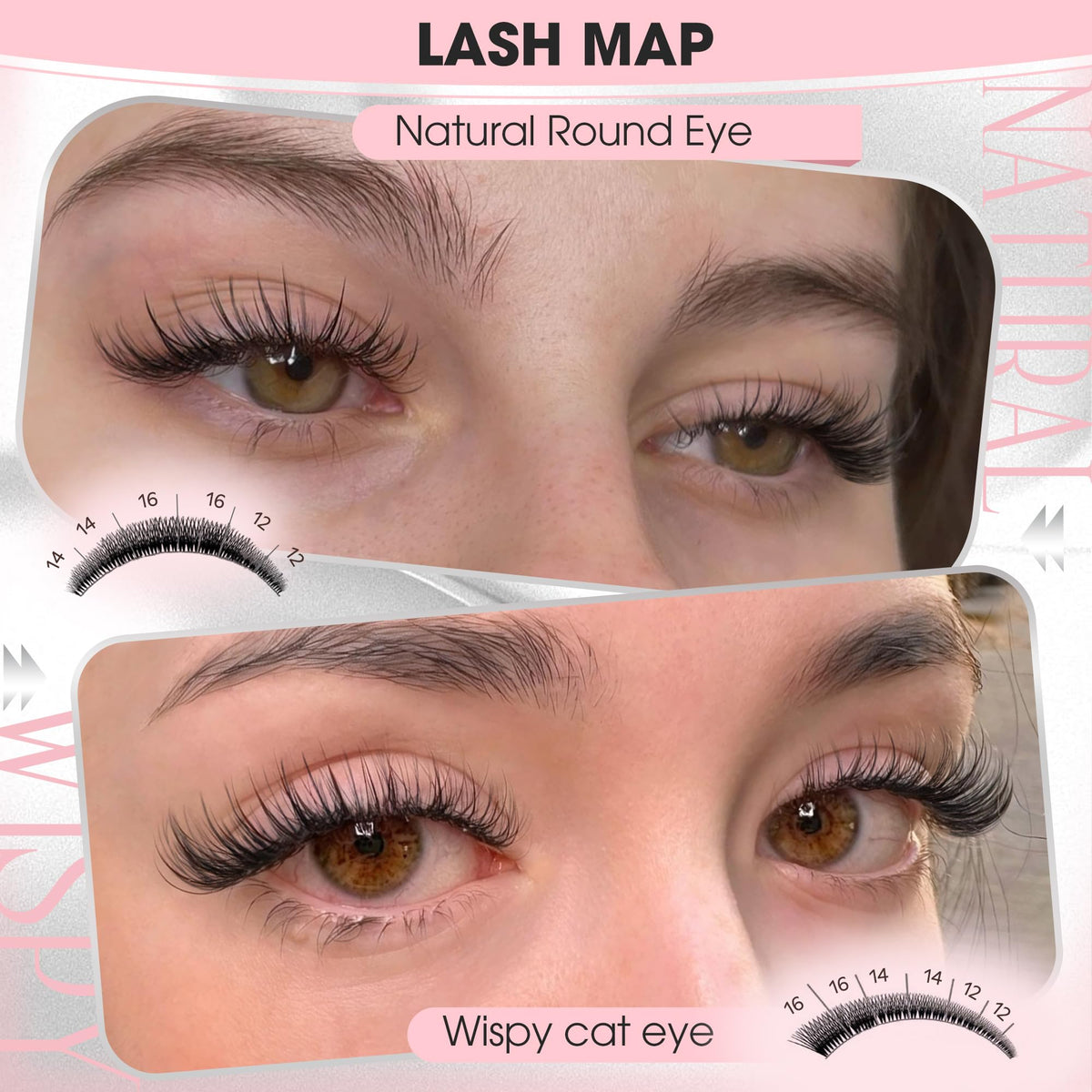 Goddvenus Lash Clusters Kit Wispy Eyelash Clusters Lashes Natural DIY Lash Extension Kit 10-16mm Cluster Eyelash Extensions Kit 300pcs C Curl Individual Lashes Cluster Eyelash (No Tweezers)