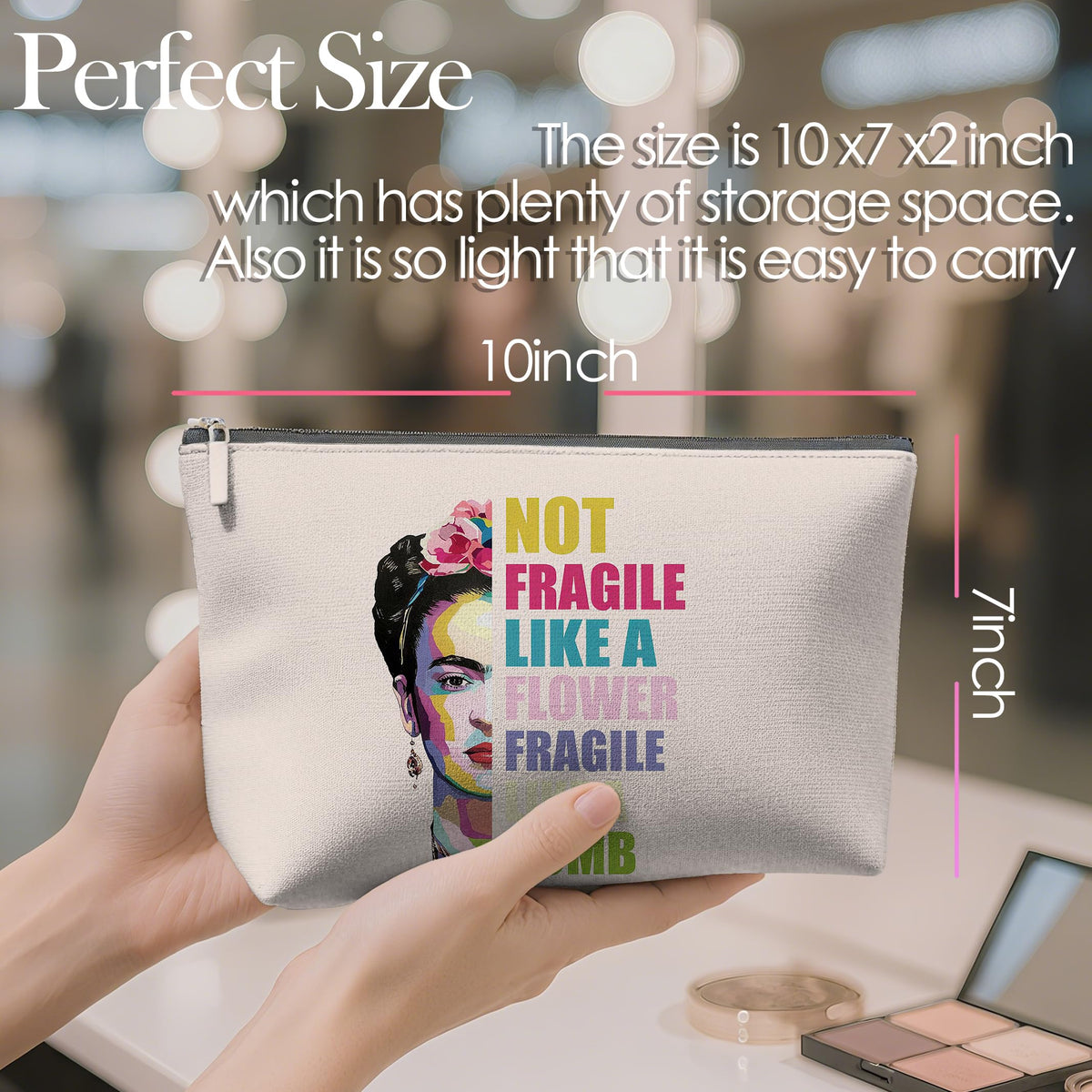 Retro Pinup Makeup Bag for Women, Vintage Pop Art Cosmetic Pouch, Sassy Funny Gifts for Girls, Bold Sarcastic Toiletry Bag, Unique Present