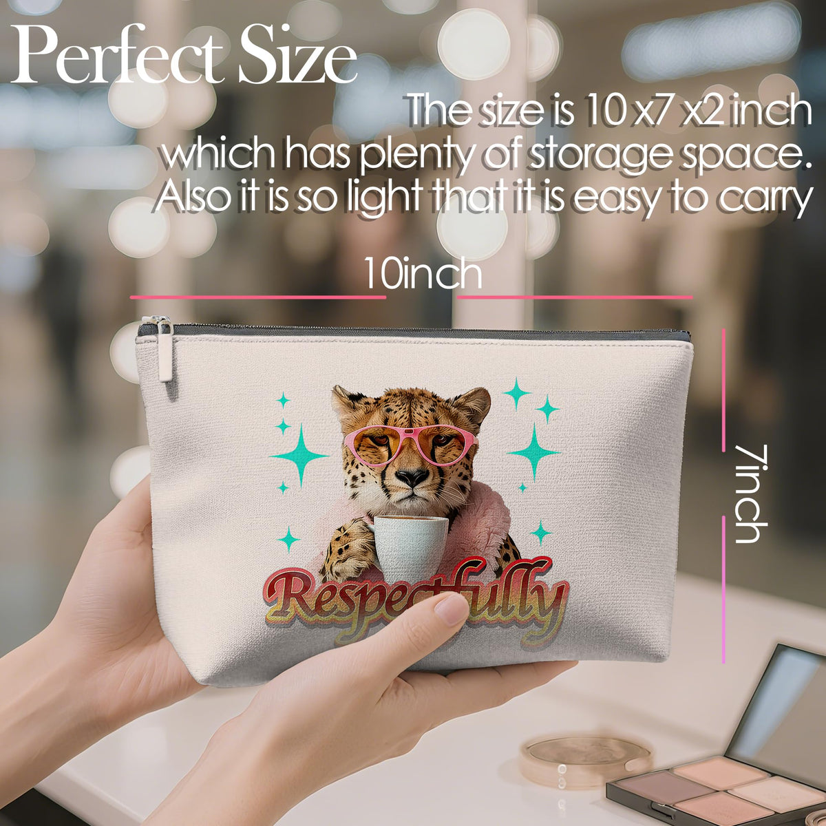 Retro Pinup Makeup Bag for Women, Vintage Pop Art Cosmetic Pouch, Sassy Funny Gifts for Girls, Bold Sarcastic Toiletry Bag, Unique Present