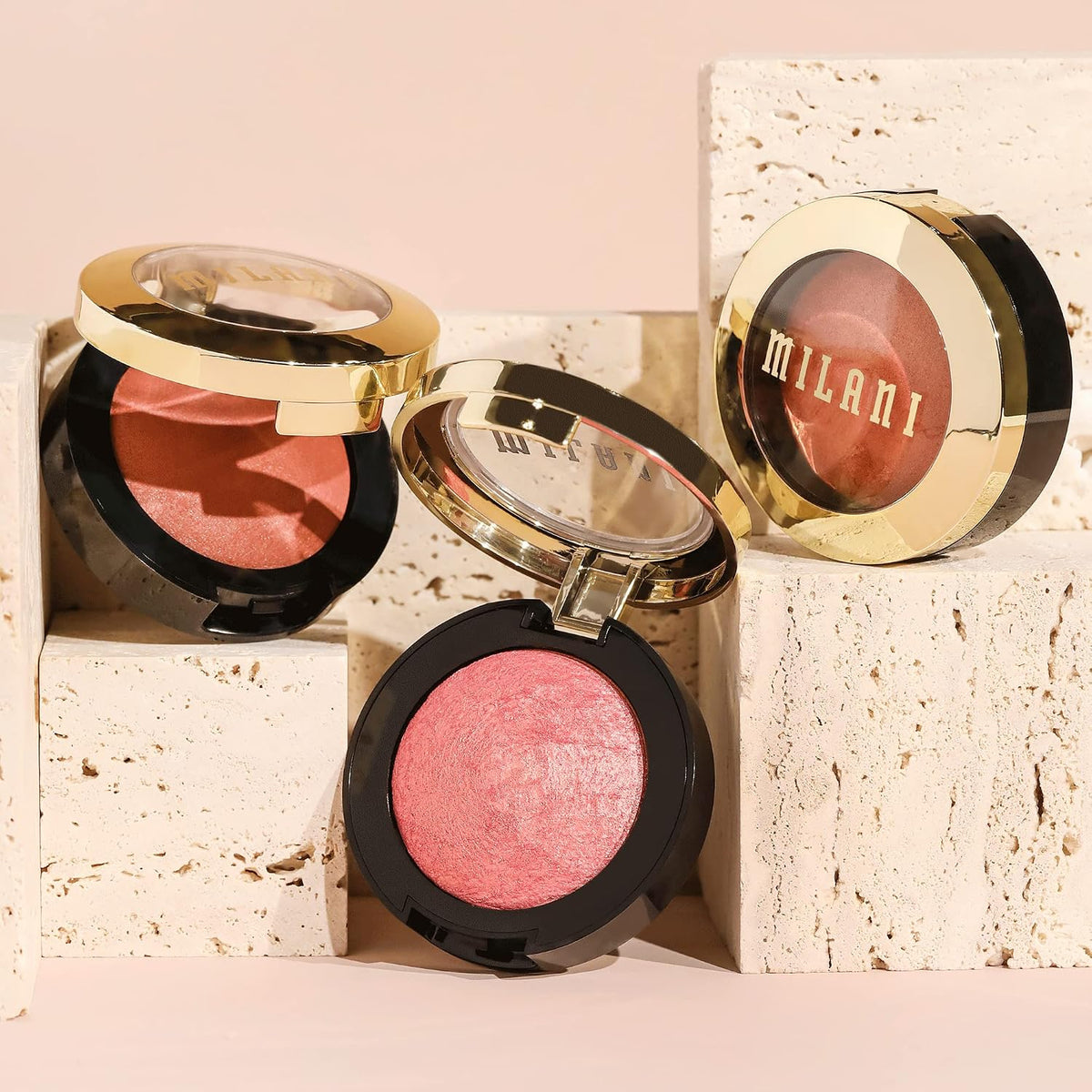 Milani Baked Blush, Makeup Powder Blush for Cheeks - Luminoso