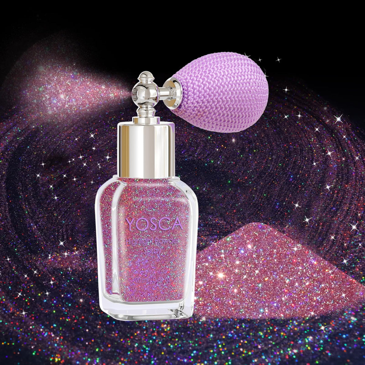Yosca Body Glitter Spray, 30ML Holographic Body Shimmer Powder Hair Spray