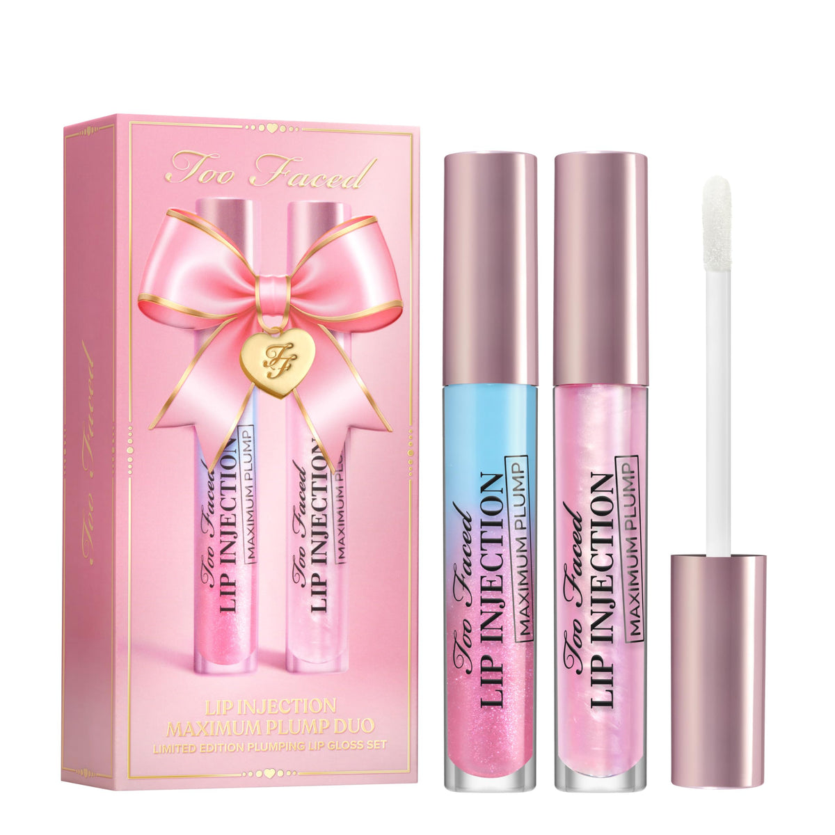Too Faced Lip Injection Lip Plumper | Hydrating Lip Gloss for Fuller-Looking Lips | Original, Maximum Plump, Cooling Gloss & Plumping Click Formulas