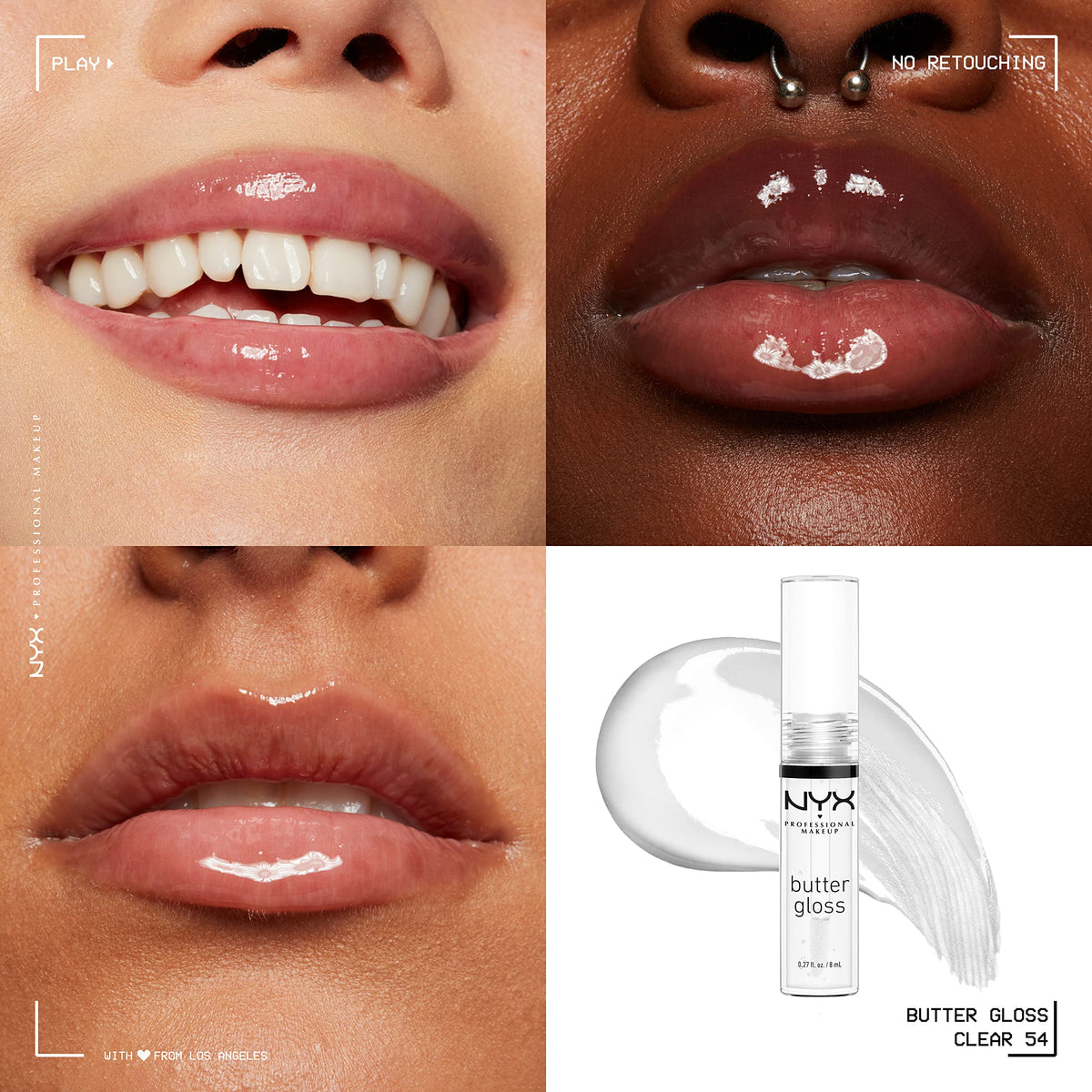 NYX PROFESSIONAL MAKEUP Butter Gloss, Non-Sticky Lip Gloss - Rocky Road (Wine)