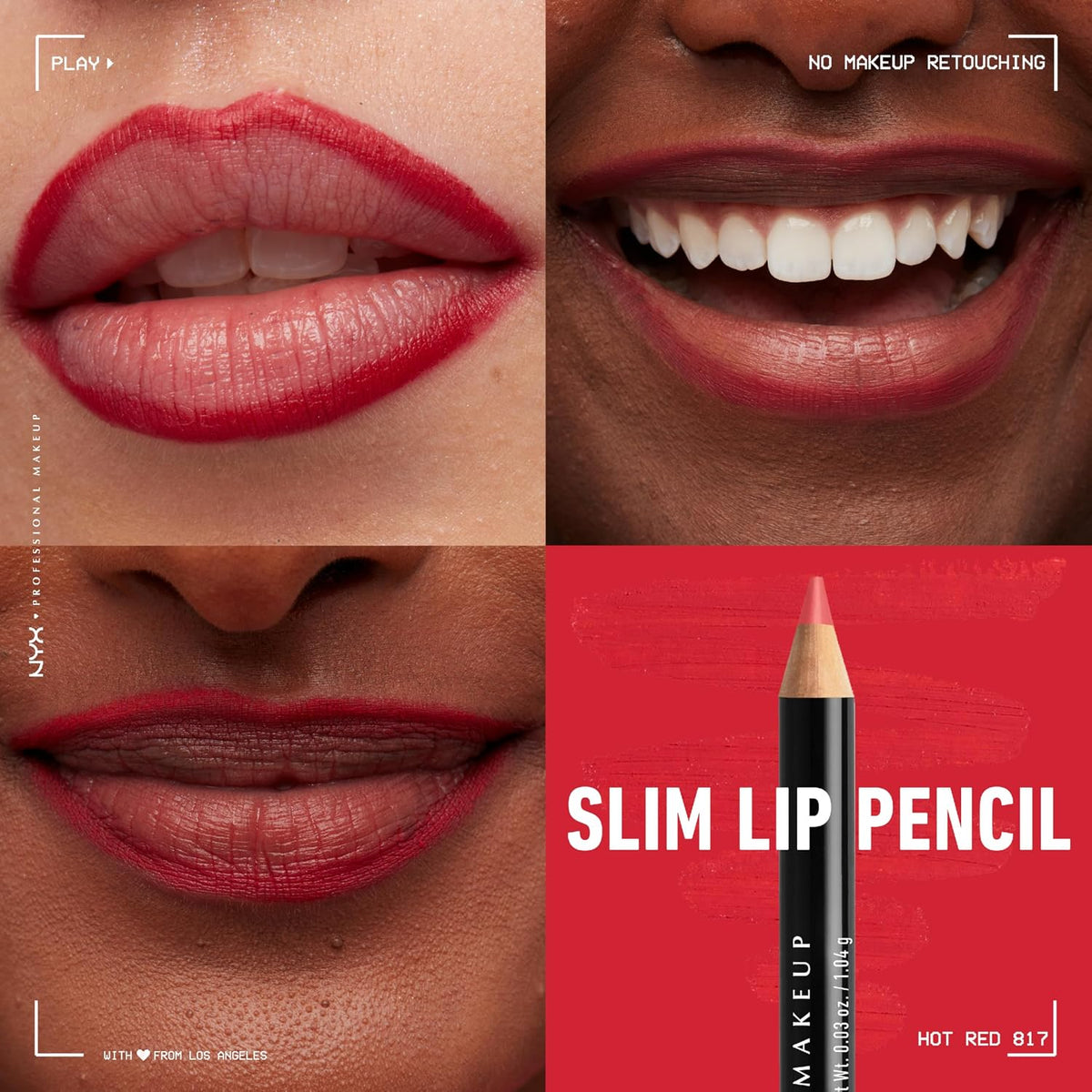 NYX PROFESSIONAL MAKEUP Slim Lip Pencil, Long-Lasting Creamy Lip Liner - Espresso