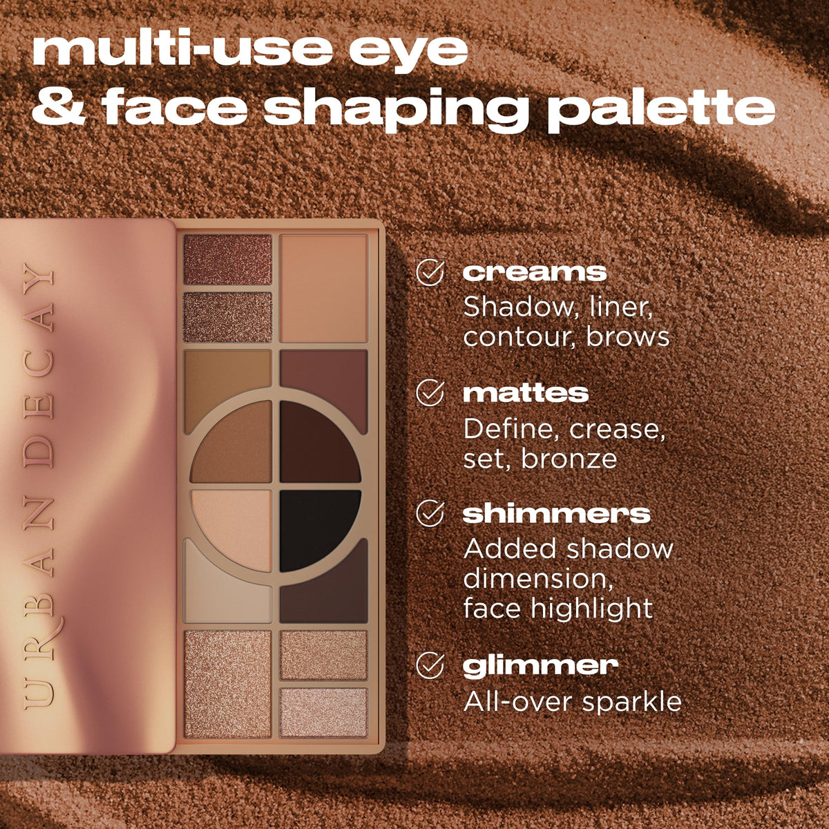 Urban Decay Naked Shaped Multi-tasking Eyeshadow Palette for Eyes + Face