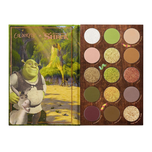 ColourPop x Shrek Eyeshadow Palette - Eye Makeup Palette with Matte, Metallic, Super Shock & Pearlescent Glitter Finishes - High-Pigment Eye Makeup with a Long-Wearing Formula - Beware Ogre (0.63 oz)